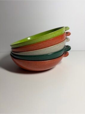 Vintage Melmac Color Flyte by Branchell 6” Bowls Mid-Century Modern Set Of 5